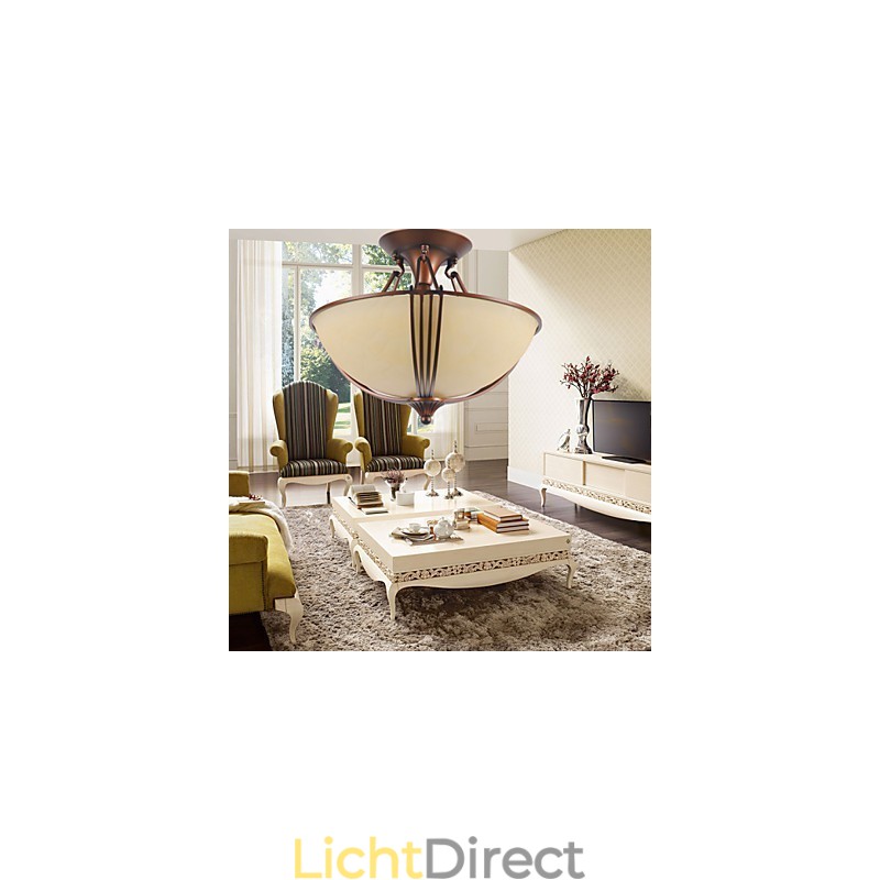 Rustieke Lodge Vintage Mini Stijl Schilderij Metalen Hanglamp