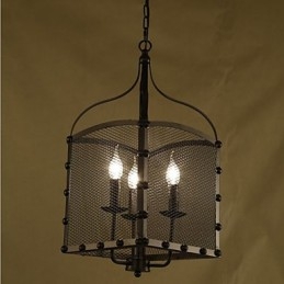 Een Net Cover Retro Industriële Wind Cafe Gesmeed Ijzeren Kroonluchter