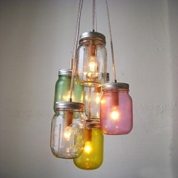 Creatieve wensfles glazen schattige kinderen drie druppellamp