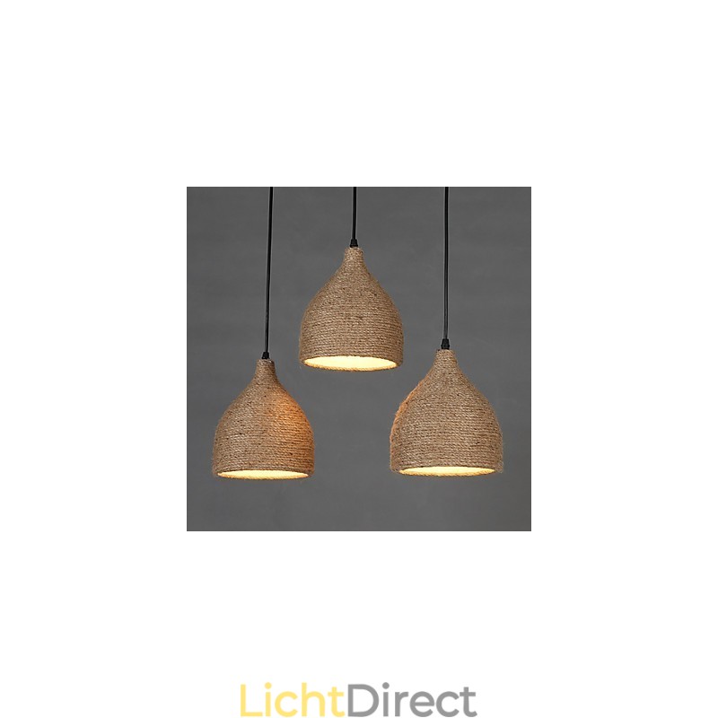 Country Lofts Herstel van oude manieren Henneptouw Enkele kop Kleine hanglamp