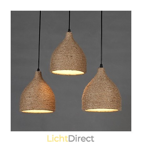 Country Lofts Herstel van oude manieren Henneptouw Enkele kop Kleine hanglamp Country Lofts Herstel van oude manieren Henneptouw Enkele kop Kleine hanglamp