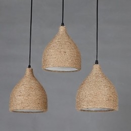 Country Lofts Herstel van oude manieren Henneptouw Enkele kop Kleine hanglamp