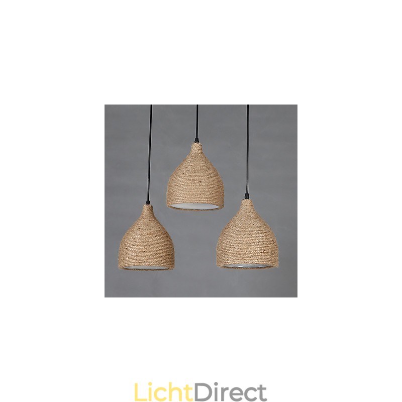 Country Lofts Herstel van oude manieren Henneptouw Enkele kop Kleine hanglamp