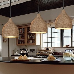 Country Lofts Herstel van oude manieren Henneptouw Enkele kop Kleine hanglamp
