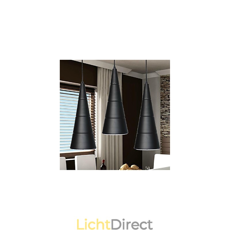 Moderne, eigentijdse metalen hanglamp met wereldbolschildering