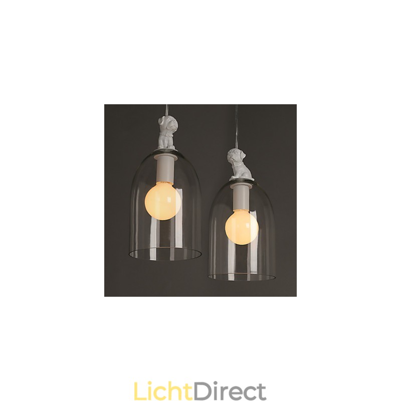 De Cartoon Dog Droplight Taipei Landelijk Glas Individualiteit Creatieve Kleine Droplight Lamp