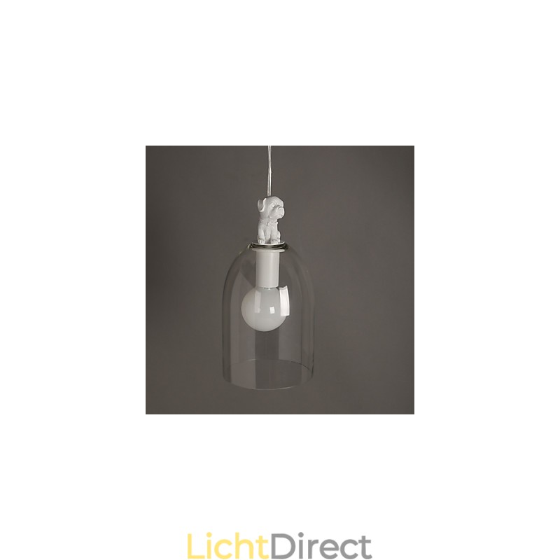 De Cartoon Dog Droplight Taipei Landelijk Glas Individualiteit Creatieve Kleine Droplight Lamp