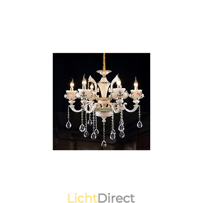 Eenvoudige Europese luxe Type Goud Jade Zinklegering lamp