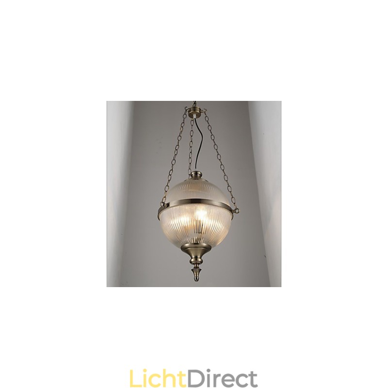 IJzeren bronzen kroonluchterlamp glas