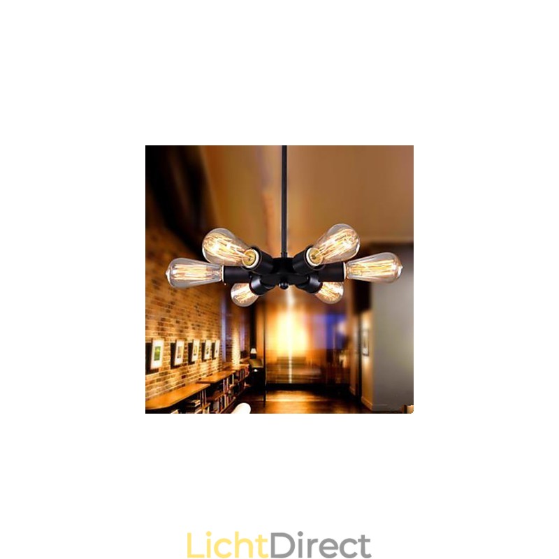 Amerikaanse Country Industrial Wind Zeskops Reuzenrad Hanglamp