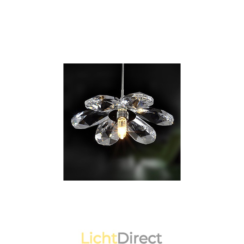 Moderne eigentijdse kristallen mini-stijl gegalvaniseerde hanglamp