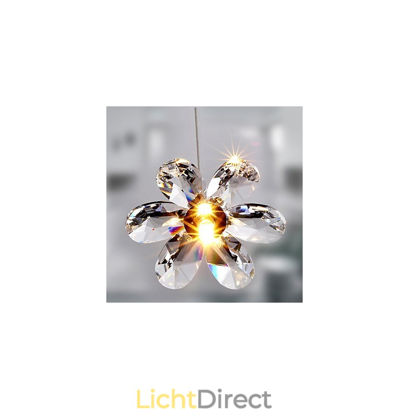 Moderne eigentijdse kristallen mini-stijl gegalvaniseerde hanglamp