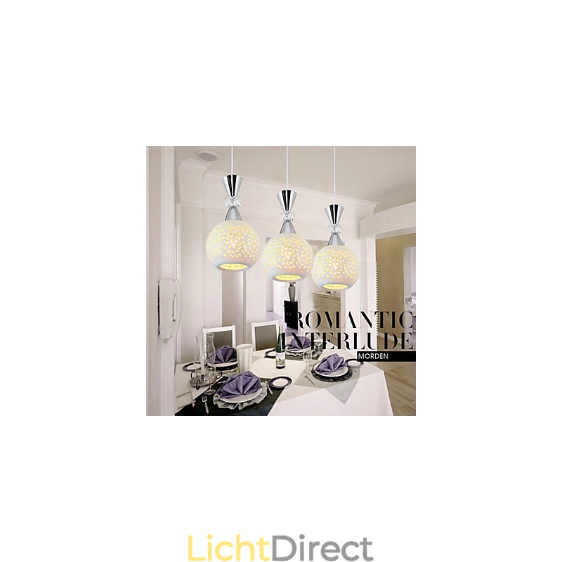3-koppige hanglamp modern eigentijds metaal