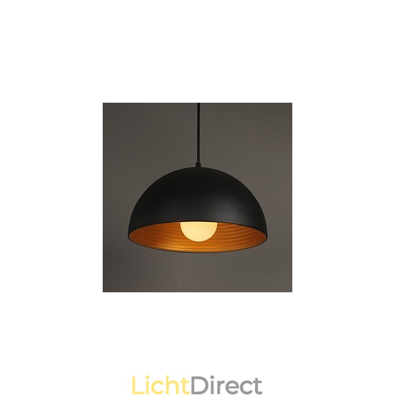 Creatieve lamp ronde schoorsteen hanglamp smeedijzer karakter maaltijden kroonluchter zwart en wit