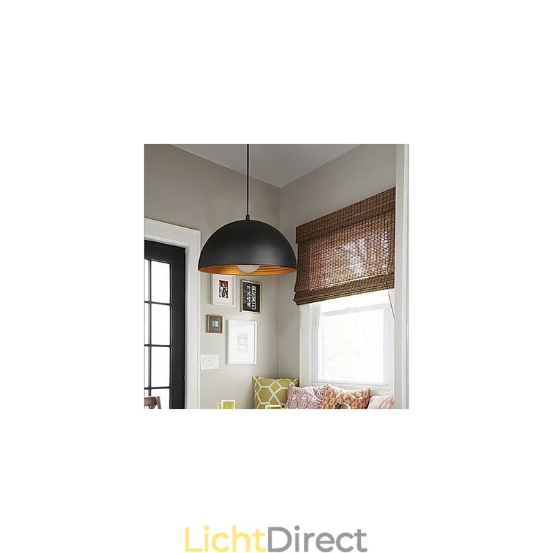 Creatieve lamp ronde schoorsteen hanglamp smeedijzer karakter maaltijden kroonluchter zwart en wit