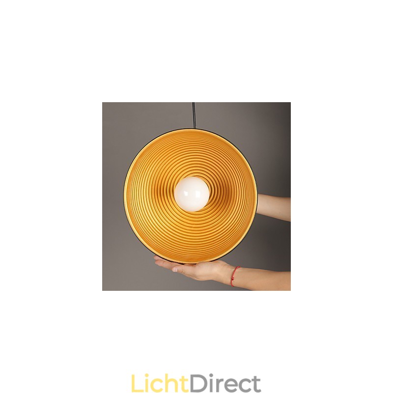Creatieve lamp ronde schoorsteen hanglamp smeedijzer karakter maaltijden kroonluchter zwart en wit