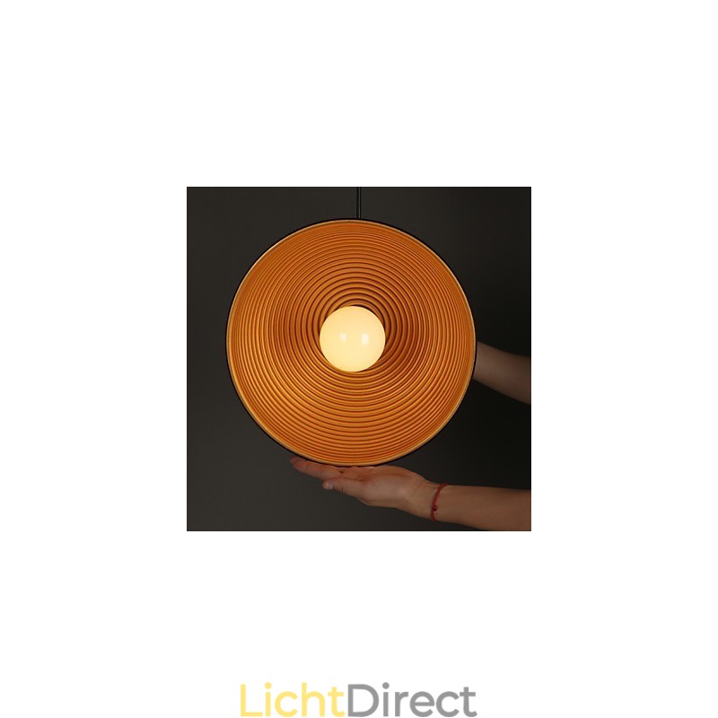Creatieve lamp ronde schoorsteen hanglamp smeedijzer karakter maaltijden kroonluchter zwart en wit