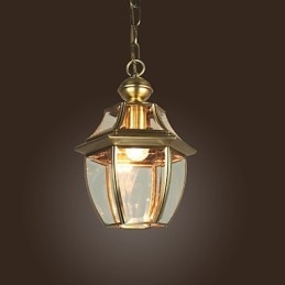 Traditionele klassieke lantaarn mini-stijl gegalvaniseerde hanglamp