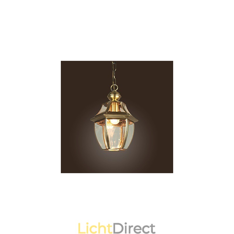 Traditionele klassieke lantaarn mini-stijl gegalvaniseerde hanglamp