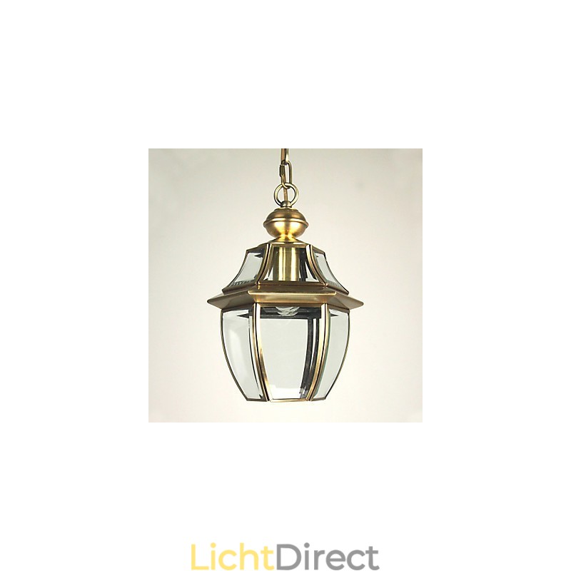 Traditionele klassieke lantaarn mini-stijl gegalvaniseerde hanglamp