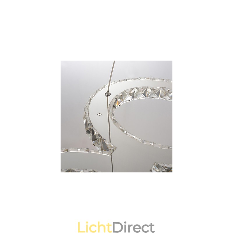 Moderne, eigentijdse hanglamp van kristalchroommetaal