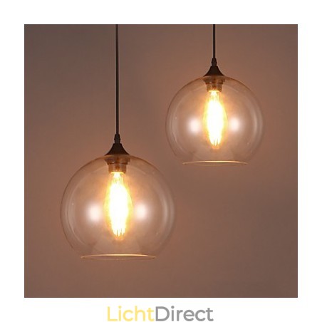 Amerikaanse creatieve Noordse gecontracteerde landelijke glazen bol enkele kop hanglamp Lanp