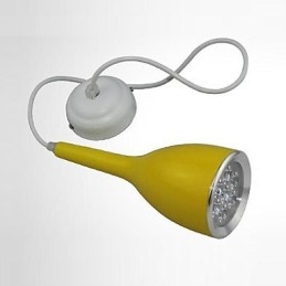 Moderne, eigentijdse metalen hanglamp met wereldbolschildering