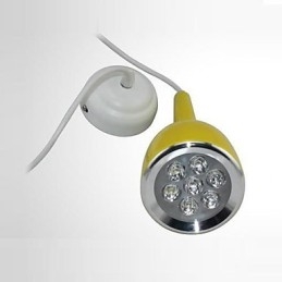 Moderne, eigentijdse metalen hanglamp met wereldbolschildering