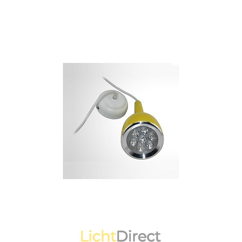 Moderne, eigentijdse metalen hanglamp met wereldbolschildering