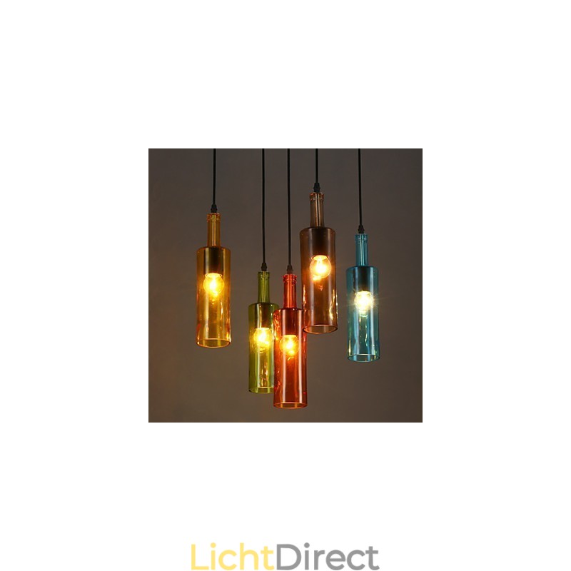 Diffuus licht Kleur Herstellende oude manieren Fles Hanglamp Hanglamp
