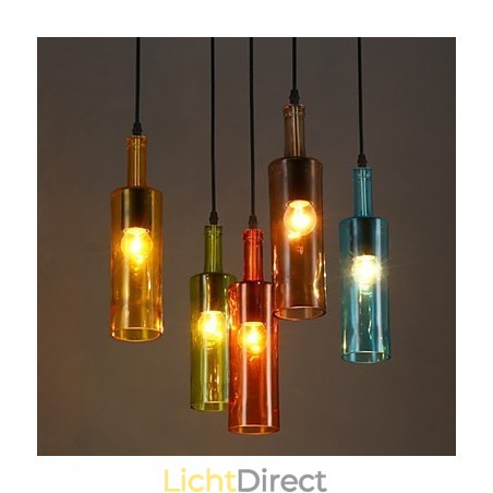 Diffuus licht Kleur Herstellende oude manieren Fles Hanglamp Hanglamp Diffuus licht Kleur Herstellende oude manieren Fles Hanglamp Hanglamp