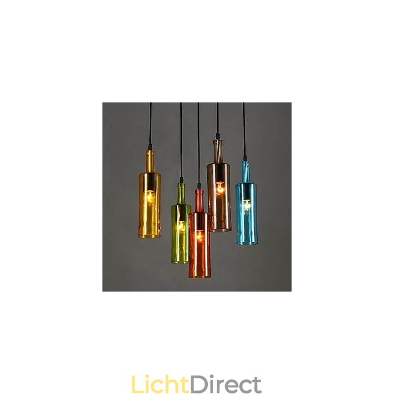 Diffuus licht Kleur Herstellende oude manieren Fles Hanglamp Hanglamp