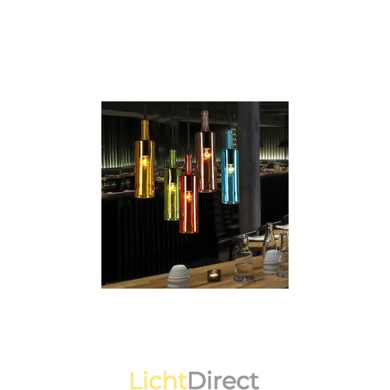 Diffuus licht Kleur Herstellende oude manieren Fles Hanglamp Hanglamp