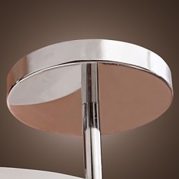 Moderne, eigentijdse mini-stijl chromen metalen kroonluchter, inbouwgarage