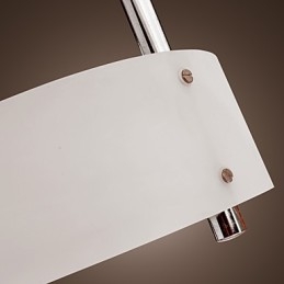 Moderne, eigentijdse mini-stijl chromen metalen kroonluchter, inbouwgarage