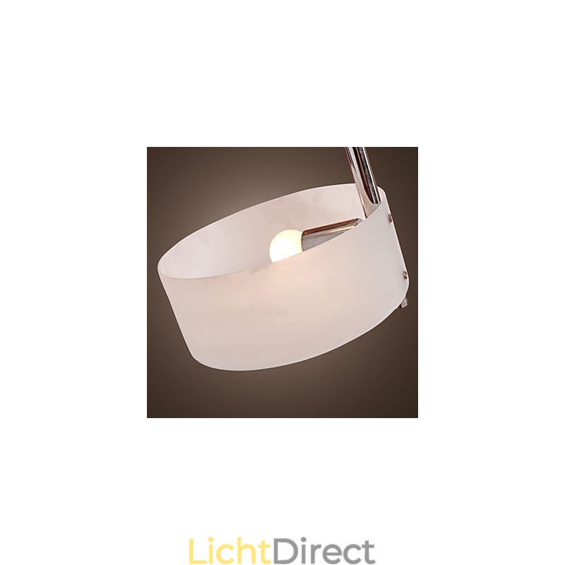 Moderne, eigentijdse mini-stijl chromen metalen kroonluchter, inbouwgarage