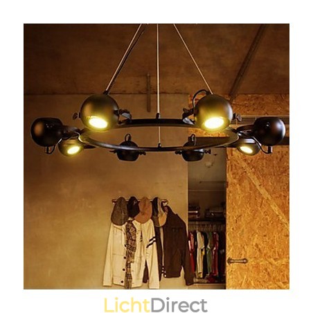 Vintage kroonluchter ijzer creatieve industriële wind kroonluchter