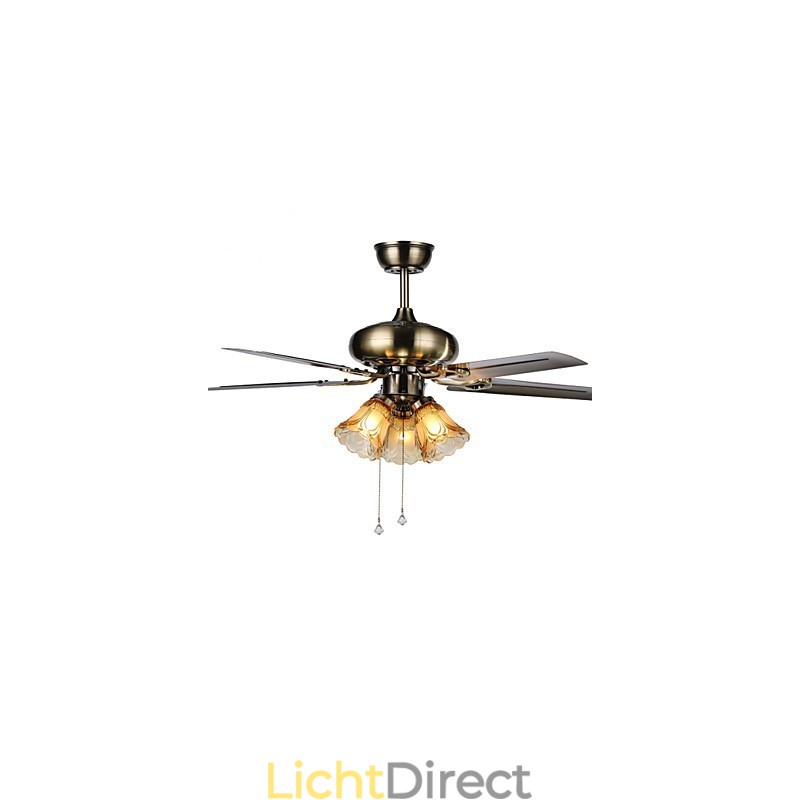 Plafondventilatoren Luxe Eco Moderne Plafondventilator Met Lichte 42 Inch Bladen Geborstelde Stalen Afwerking