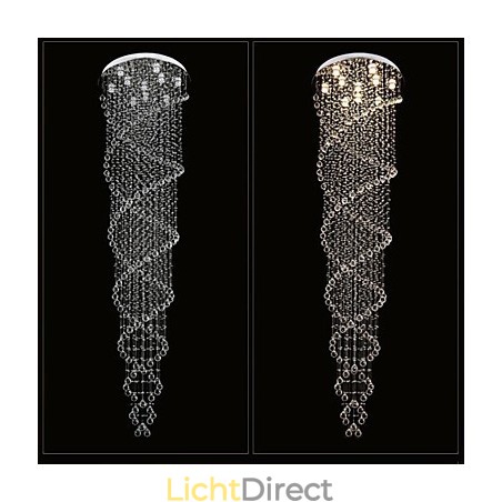 Plafond kroonluchter licht hanglamp lamp verlichtingsarmaturen met K9 kristal dubbele spiraal Plafond kroonluchter licht hanglamp lamp verlichtingsarmaturen met K9 kristal dubbele spiraal
