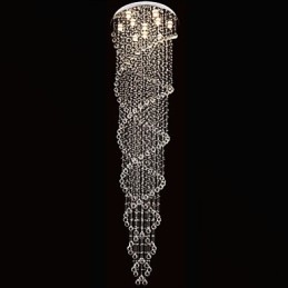 Plafond kroonluchter licht hanglamp lamp verlichtingsarmaturen met K9 kristal dubbele spiraal