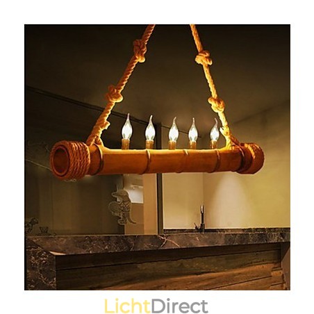Café Pastoral Nostalgia Decoratieve Bamboe Kroonluchter Café Pastoral Nostalgia Decoratieve Bamboe Kroonluchter