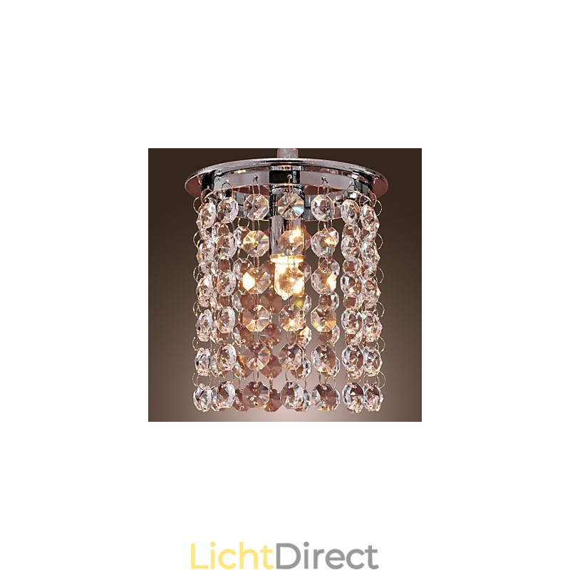 Moderne eigentijdse kristallen mini-stijl gegalvaniseerde hanglamp