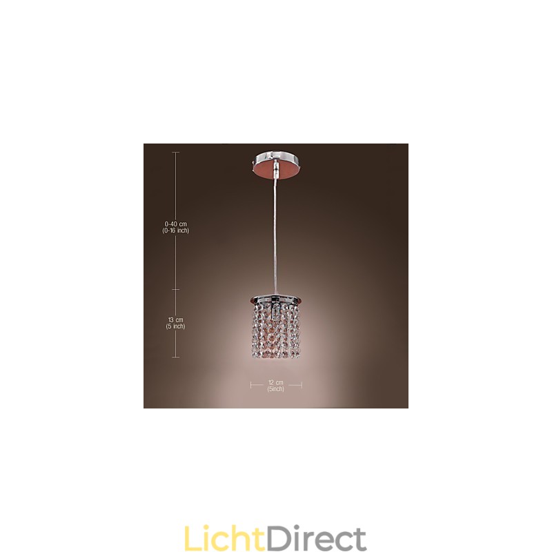 Moderne eigentijdse kristallen mini-stijl gegalvaniseerde hanglamp