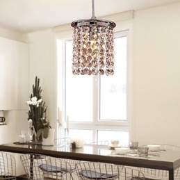 Moderne eigentijdse kristallen mini-stijl gegalvaniseerde hanglamp