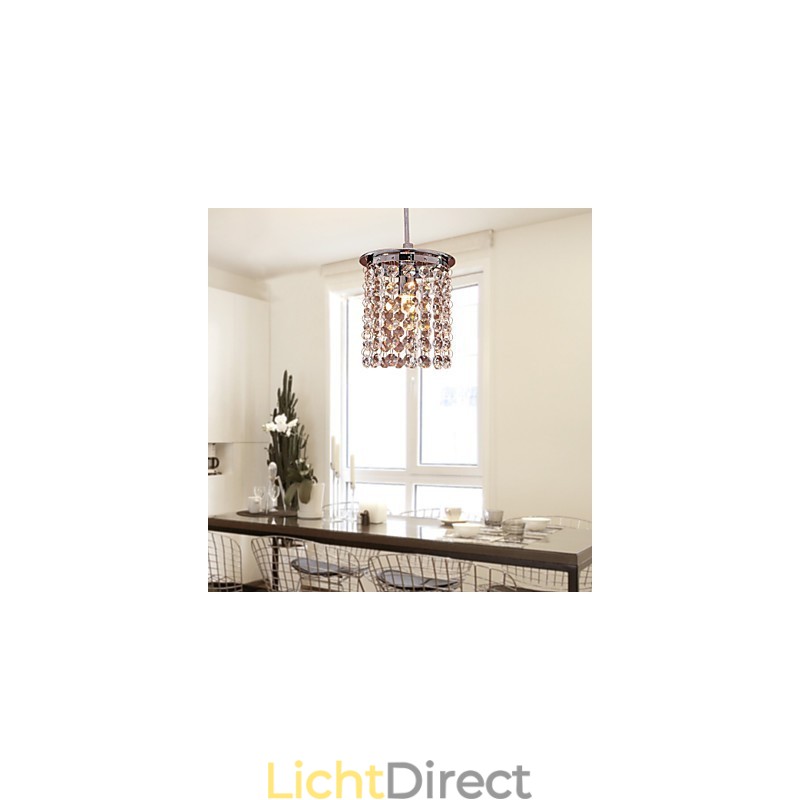 Moderne eigentijdse kristallen mini-stijl gegalvaniseerde hanglamp