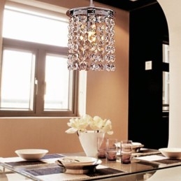 Moderne eigentijdse kristallen mini-stijl gegalvaniseerde hanglamp