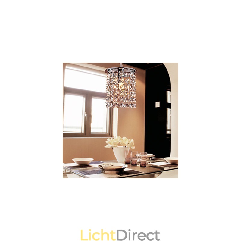 Moderne eigentijdse kristallen mini-stijl gegalvaniseerde hanglamp