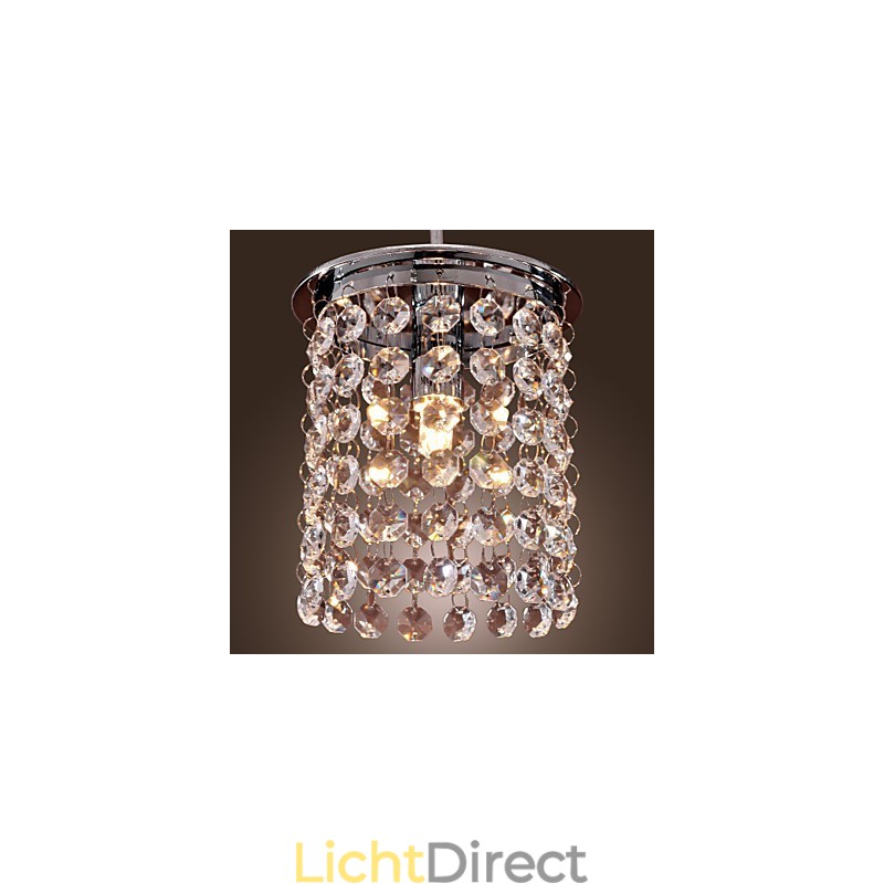 Moderne eigentijdse kristallen mini-stijl gegalvaniseerde hanglamp