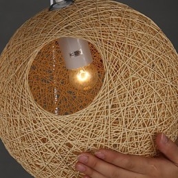 Hedendaagse en gecontracteerde bolvormige Cany Art Lamp Hennepbal Hanglamp Licht