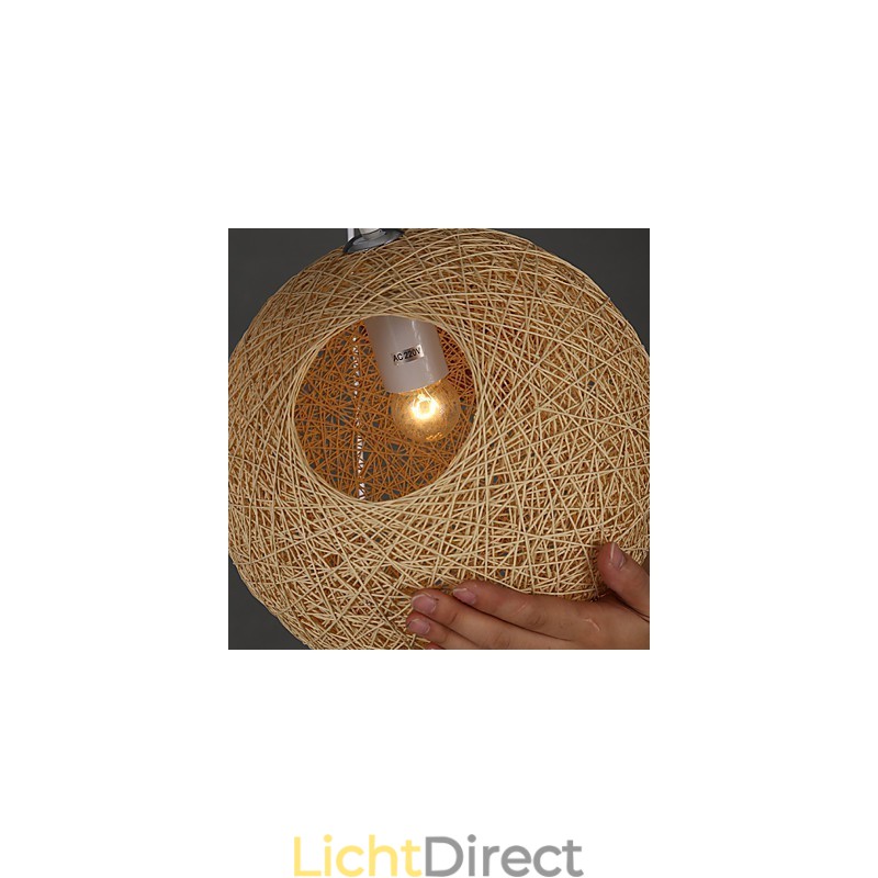 Hedendaagse en gecontracteerde bolvormige Cany Art Lamp Hennepbal Hanglamp Licht